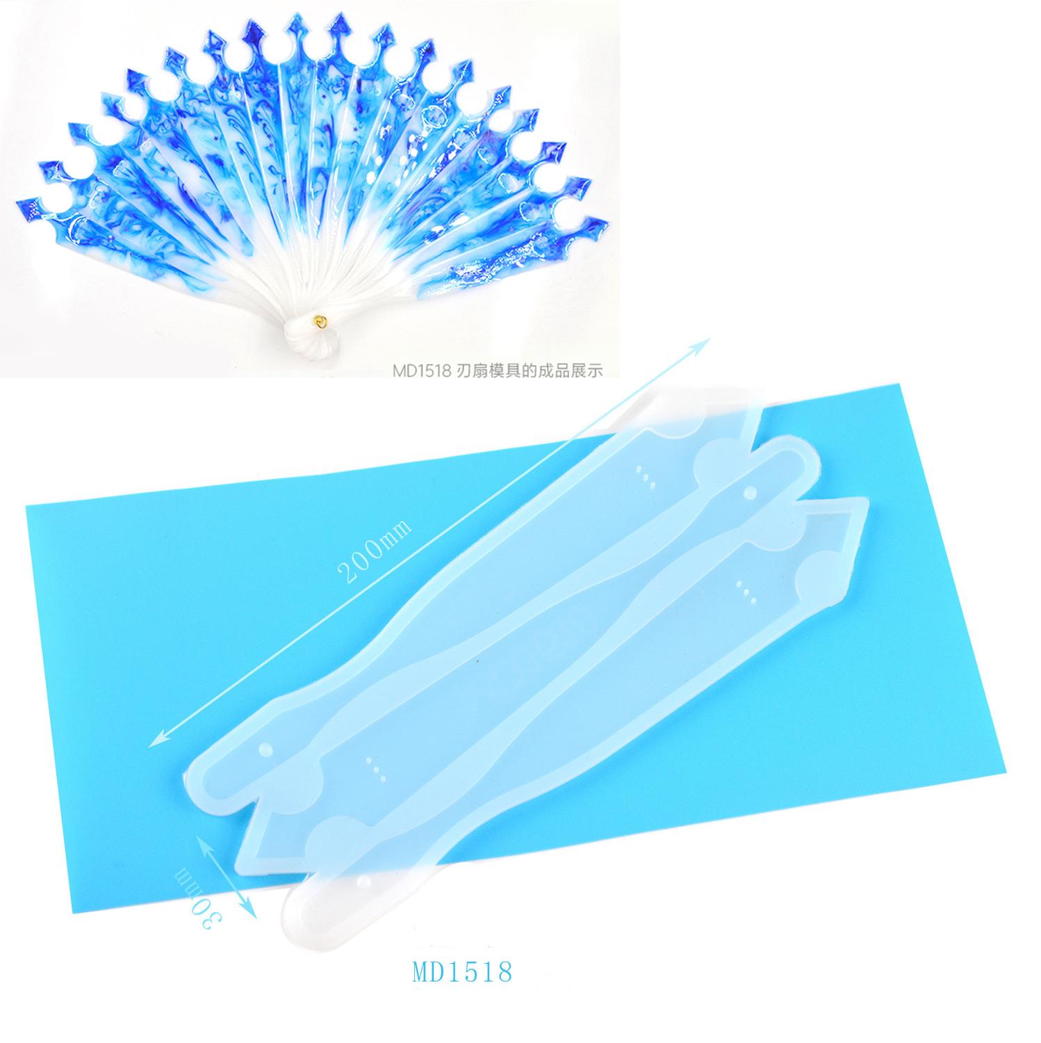 1pc- waaier siliconen mal diy handgemaakte kristallijm epoxy uv-hars mal voor het maken van sieraden: 4