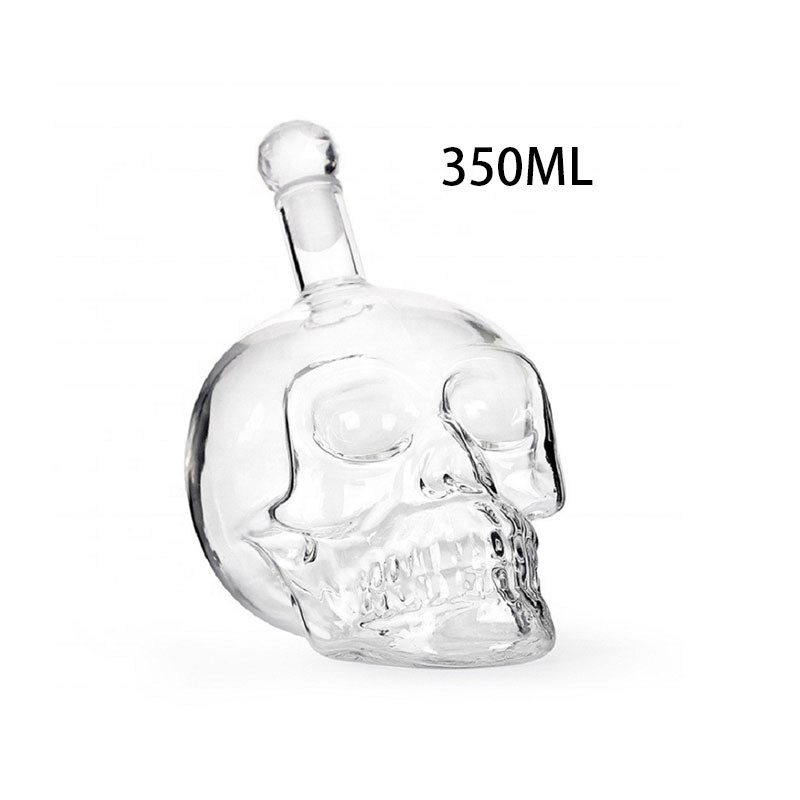 Crystal Skull Head Shot Glass Cocktails Beer Wine 1000ML 550ML Bottle Glass Champagne Fruit Juice Party Drinkware Cup Bottles: 350ml