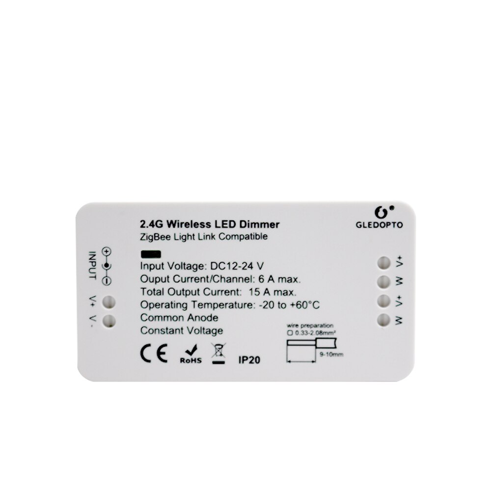 Zigbee led-himmennin  dc 12v 24v 360w älysovellus ohjausvalonauhan jännitteensäädin valohimmennin led-nauhan tehosäätimelle