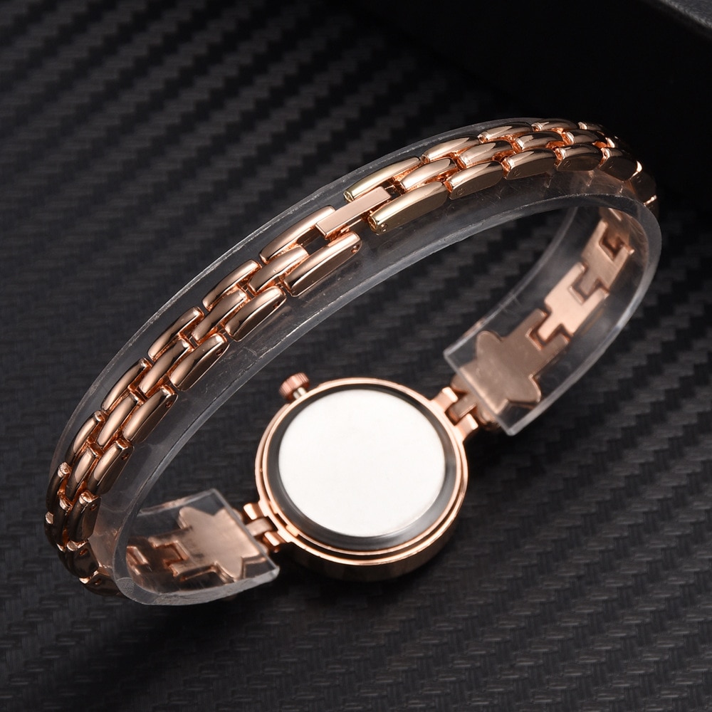 Montre-bracelet à quartz pour femmes, bracelet chaîne étoiles, montre habillée pour dames, montres pour dames, montres pour femmes, montre-bracelet en or rose