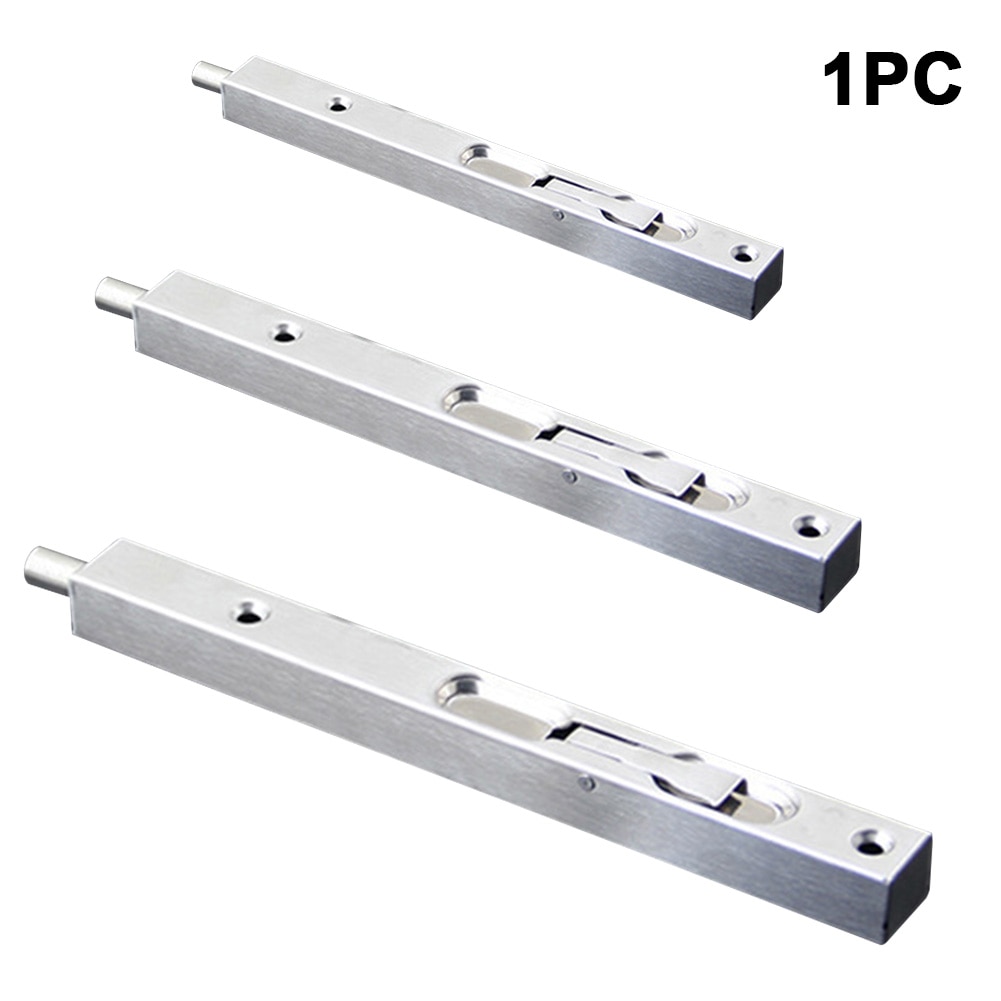 Home Anti Theft Brushed Hardware Slide Lock Lever Action Door Bolt Security Guard Flush Latch With Screws Stainless Steel Gate