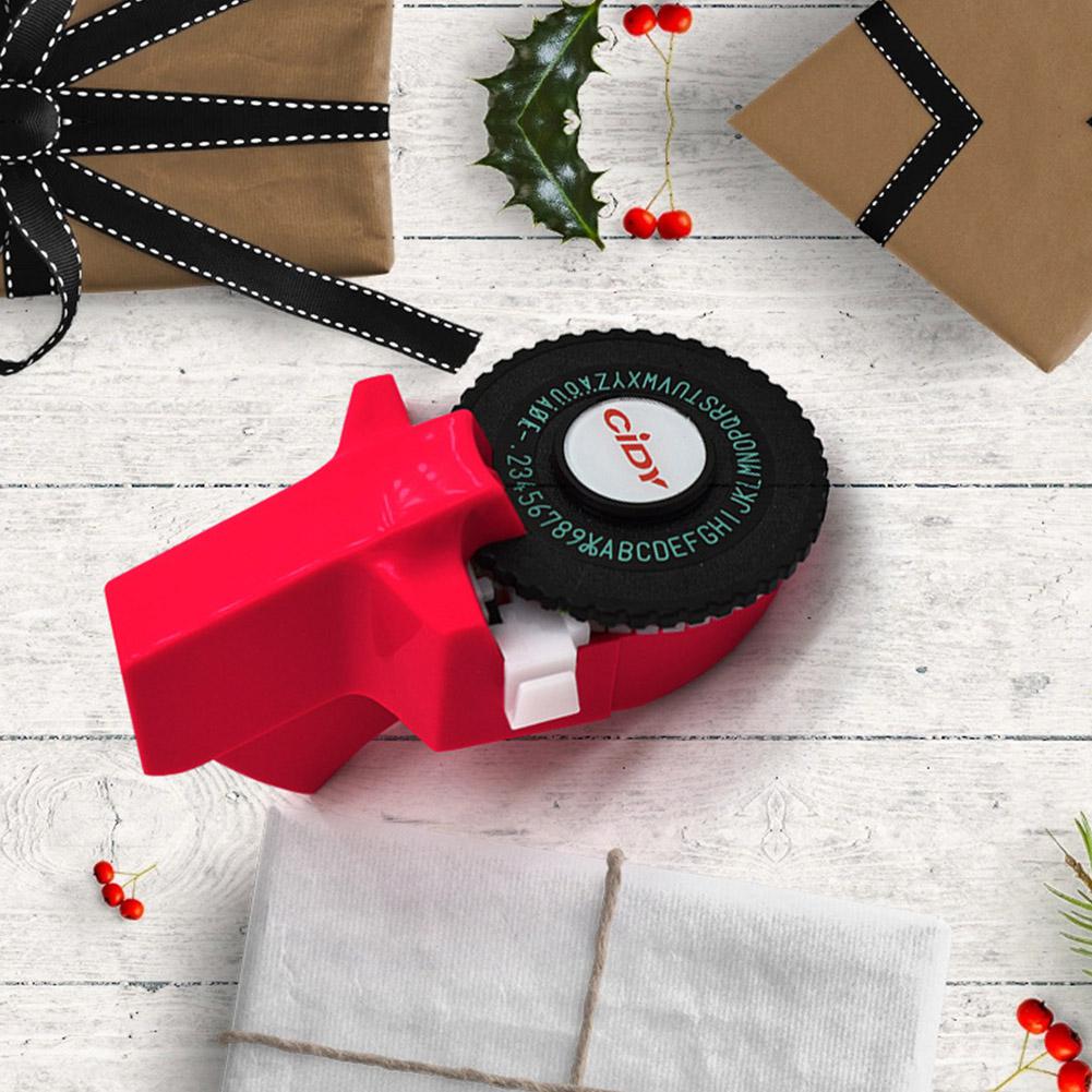 C101 Mini DIY Manual Typewriter Tape Capital Letter Disk Embossing Label Maker 3D Embossing Effect For Calendar Papers r57