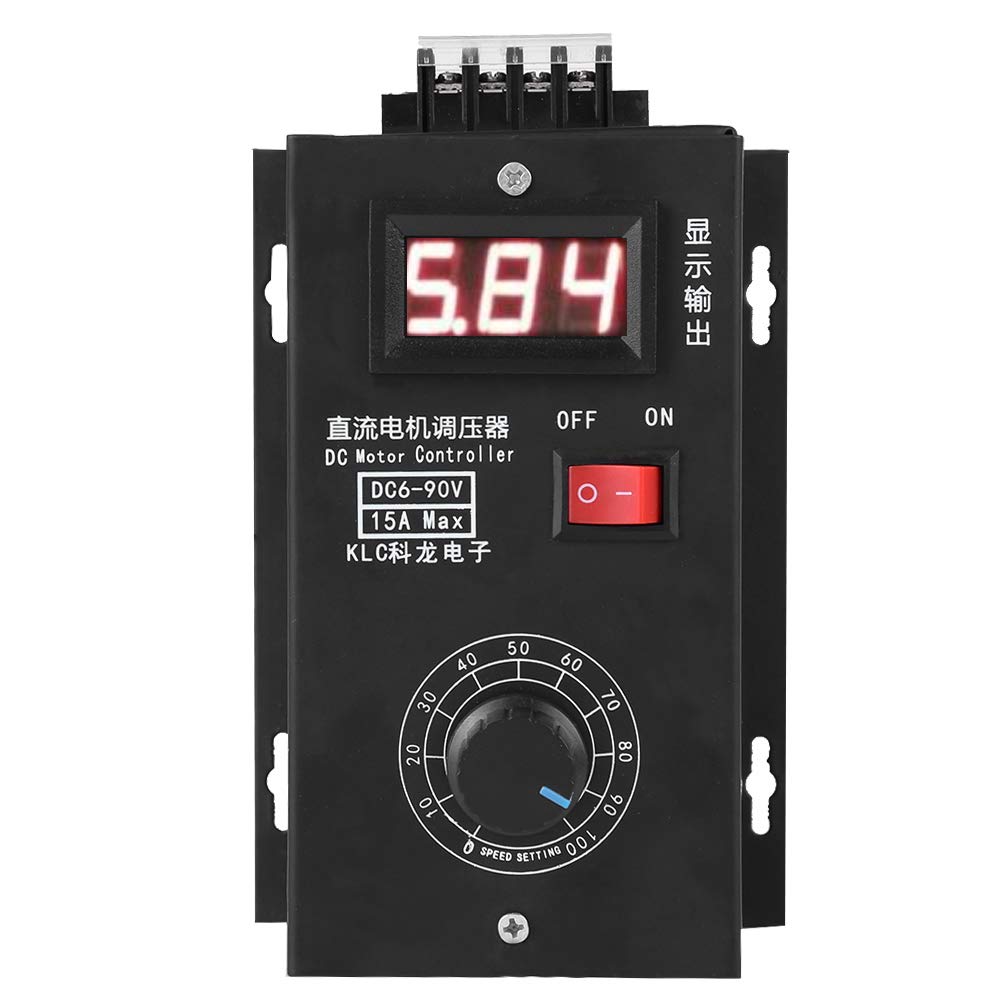 Universal DC Motor Speed Controller Pressure Regulating DC 6-90V 15A 0.01-1000W 16KHz PWM Variable Generator Kit w/ LED Display