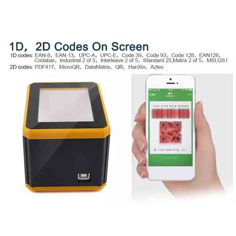 1D/2D/QR Presentation Scanner 2D Omni Directional Barcode Scanner Platformer 2D Omnidirectional Barcode Reader