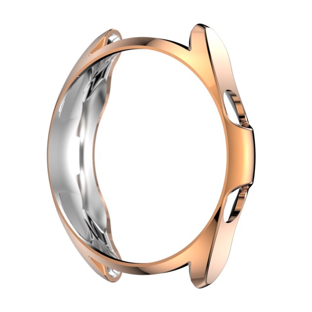 Protective Case For Samsung Galaxy Watch 3 41mm 45mm Smart Watches Plating TPU Frame Shell Protector Smart Accessories Cover: Rose gold / Galaxy 3 41mm