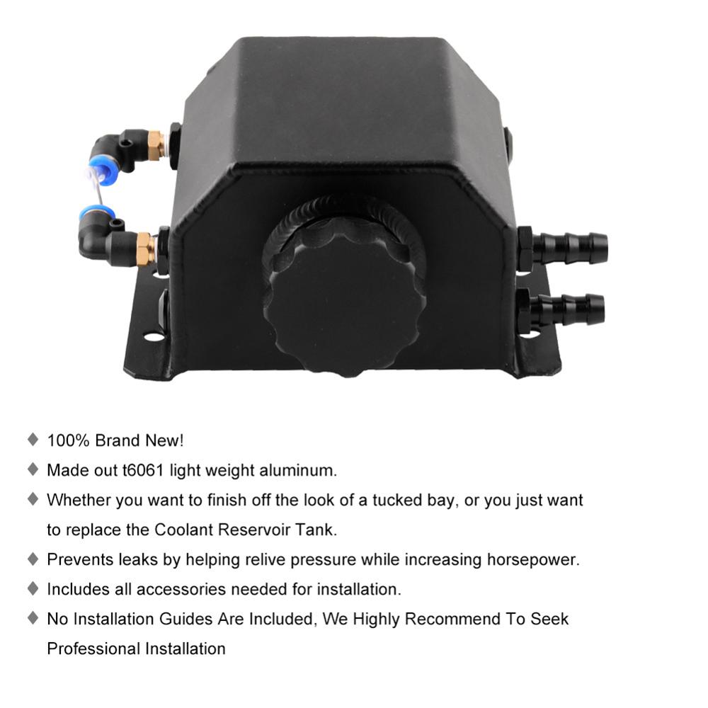 1 Liter Vehicle Oil Tank Reservoir with Drain Plug Universal Aluminum Oil Catch Can Car Engine Oil Gas Separator Ventilating Pot