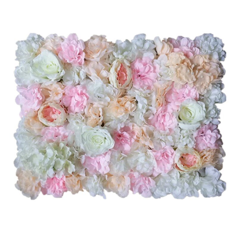 Blomma vägg konstgjord växt vägg bröllop bakgrund fotografisk bakgrund dekoration blomma rad 60 x 40cm 1pc siden blommor: 007