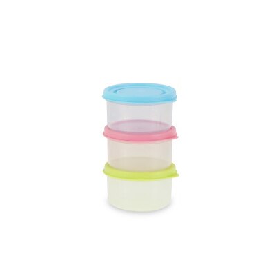 Stables pp plast rotert lokk mat oppbevaringsglass kjøkken krydder kjøleskap frukt små beholdere med lokk oppbevaringskrukke arrangør: 3 stk 160ml
