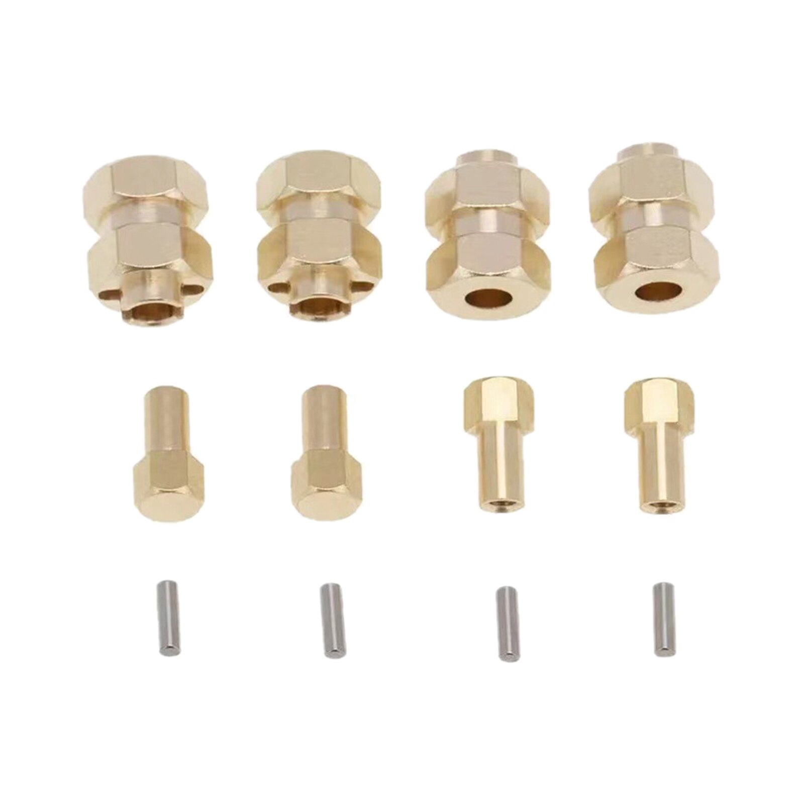 1 Set Messing Erweitert 7mm Hex Rad Naben für AXIAL SCX24 Upgrades Teile