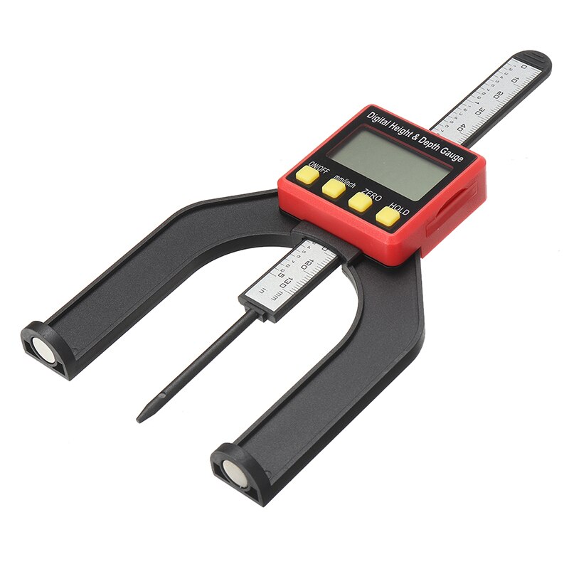 LCD Digital Altimeter Height Depth Gauge For Adjusting The Saw Blade And Router Bit Heights Woodworking Gauging Tools