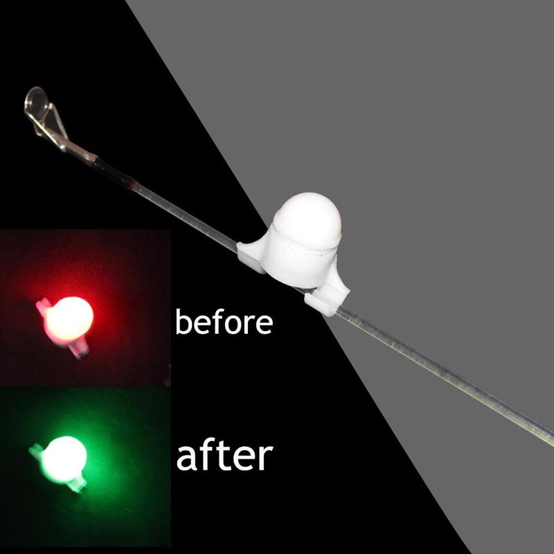 Led natfiskeri induktion elektronisk lysende lampe lysende signalstang fiskestang klokke bjerglys alarm lysende hav  v8 m 1