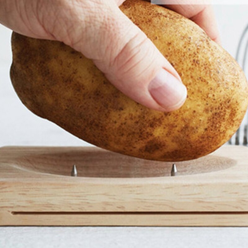 Hasselback Potato Slicer Potato Slicing Tool Fixed Tomato Onion Slicer Anti-Cutting Hand Stainless Steel Knife Kitchen