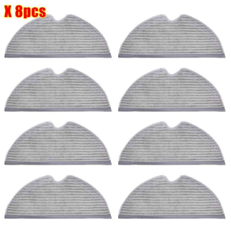 D9 Dry Wet Mop Cloth Rags For Xiaomi MI Robot Vacuum-Mop Mijia 1C STYTJ01ZHM Dreame F9 D9 Upgraded Version Water Tank Rag: 8pcs