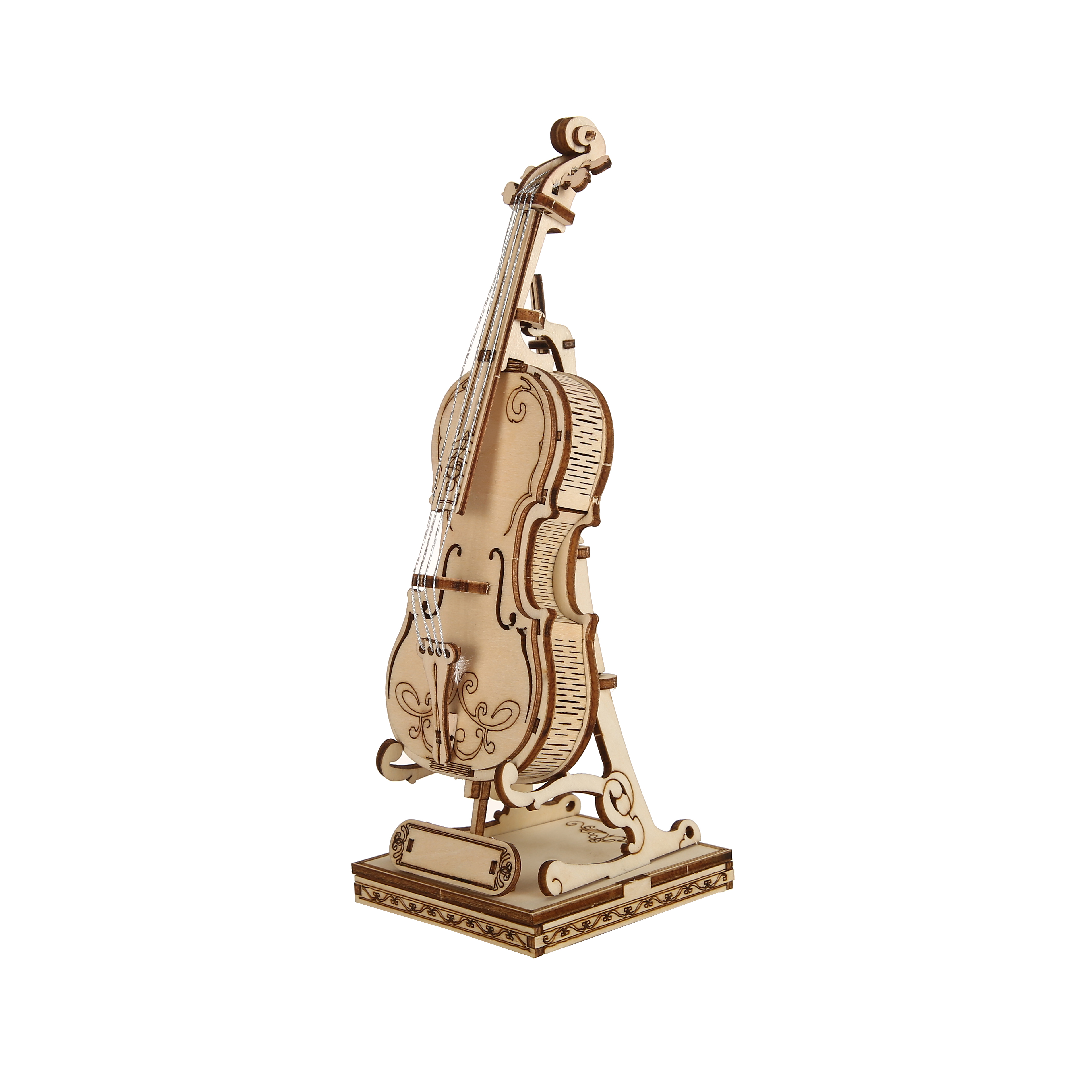 Violin 3d- wooden puzzle, scale model, diy model kit, handmade, home decoration, mechanical model kit, construction toy
