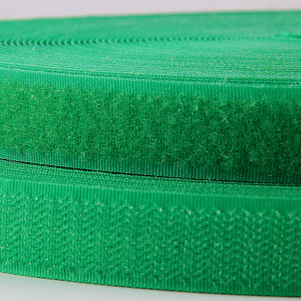 2Cm Polyester Nylon Klittenband Tape Geen Lijm Sluiting Tape Diy Sluiting Naaien Kledingstuk Accessoires Geen Lijm: green