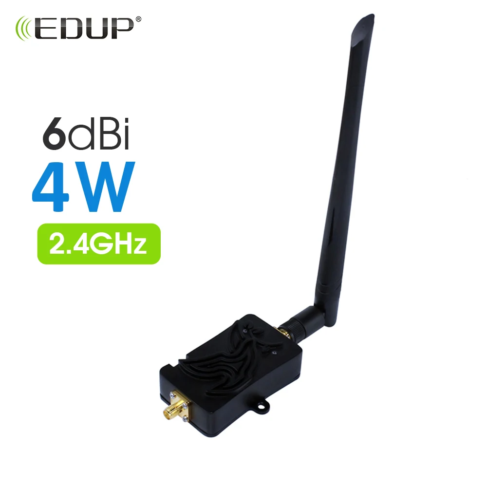 Edup ab007 2.4ghz wifi impulsionador 4w repetidor de sinal repetidor sem fio para roteador wi-fi acessórios antena amplificador de potência wi-fi