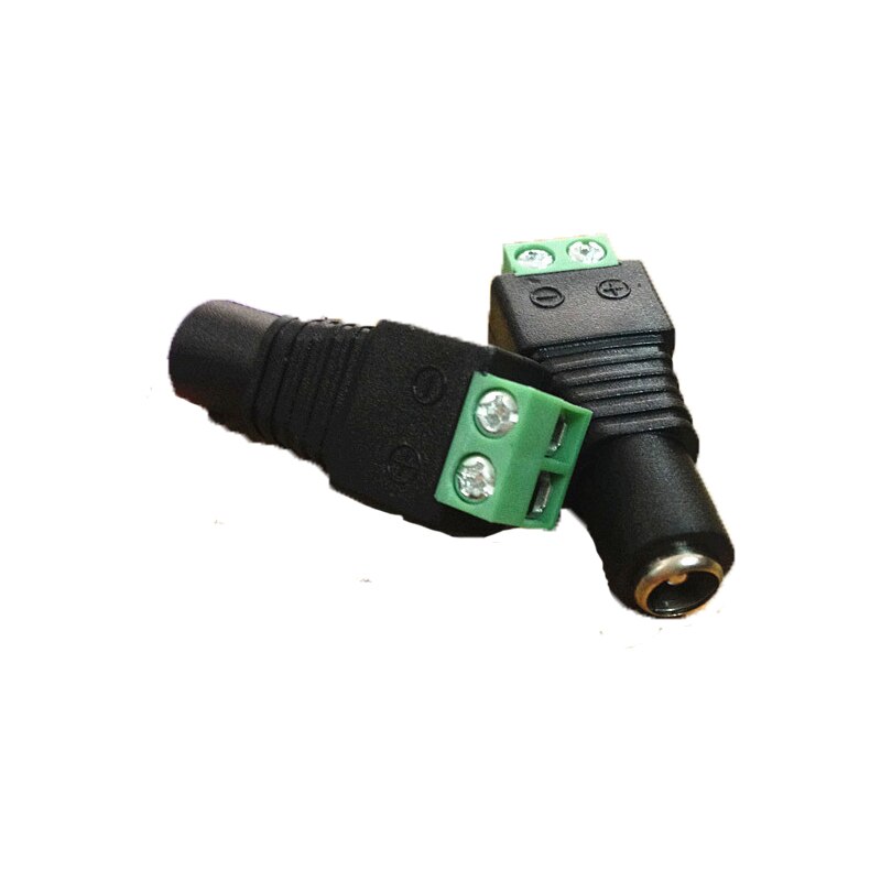 EU US Plug Transformator Driver AC100-240V Naar DC 12 V 2A LED Voeding + 1 pcs Vrouwelijke Connector Voor LED Strip: 1PC  Connector