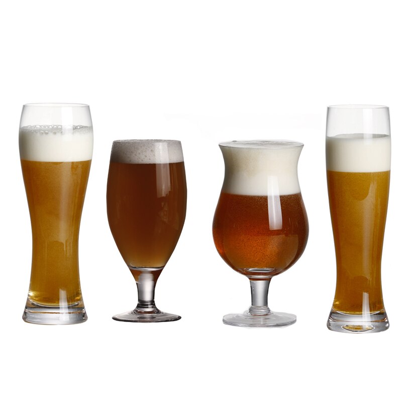 2 stuks oude mode handgemaakte geblazen loodvrij kristal bier glas set 330ml 500ml 60000X