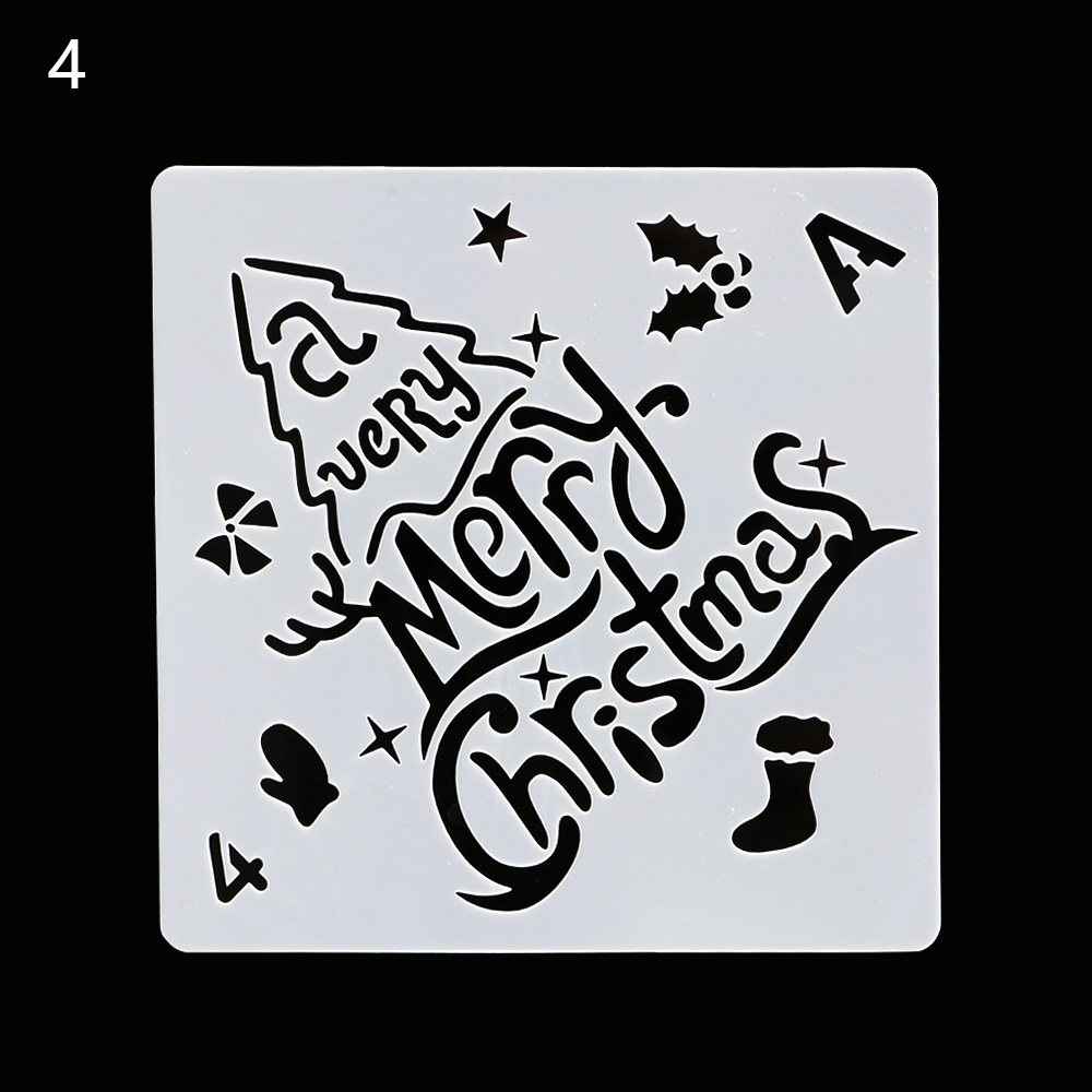 1Pc Christmas Theme Layering Stencils For Walls Painting Scrapbooking Stamp Album Decor Embossing Paper Card Template DIY Craft