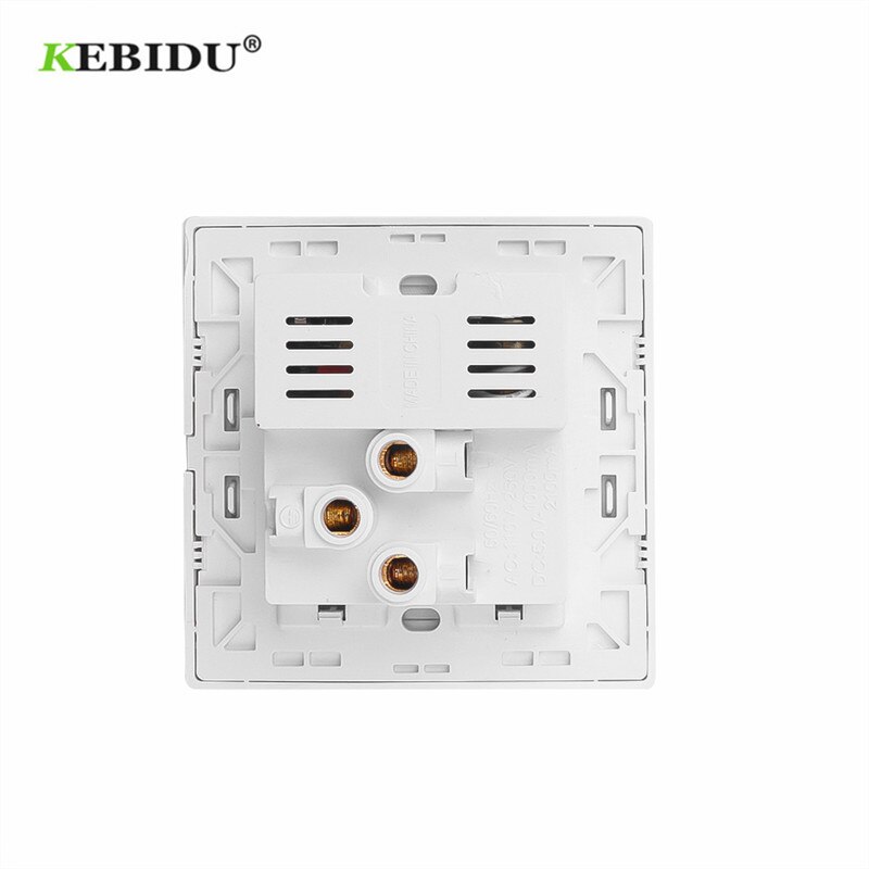KEBIDU AC 110v 220v 10A toma de pared USB Panel de toma de pared Universal + 2 puertos USB enchufe cargador interruptor de alimentación cargador de teléfono