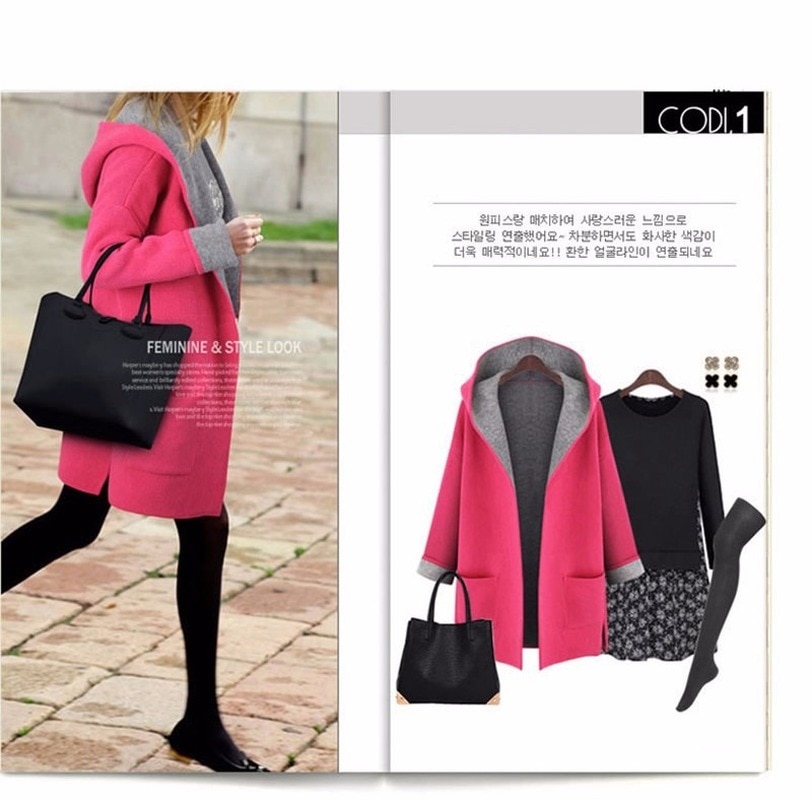 Mujer invierno herfst plus size losse jas dames lange jassen koreaanse styl dame jas abrigos mujer elegante l -5xl