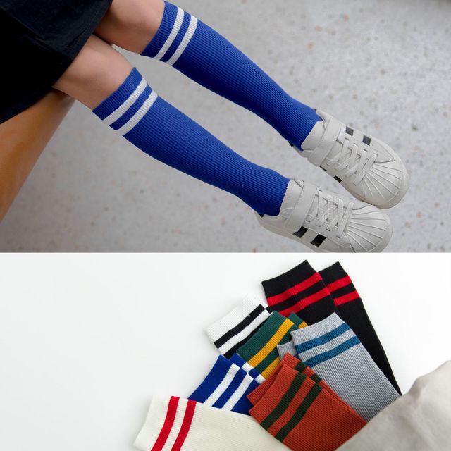 Koreaanse schoolsokken voor jongens en meisjes, voetbalsokken, lente/herfst, katoenen beenwarmers, kindersokken