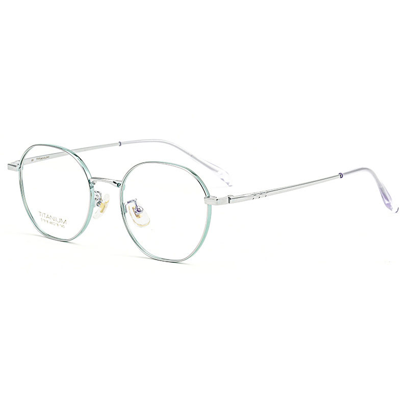 Pure Titanium Glasses Frame For Women Style with Spring Hinges Full Rim Optical Eyewear Ultralight Myopia