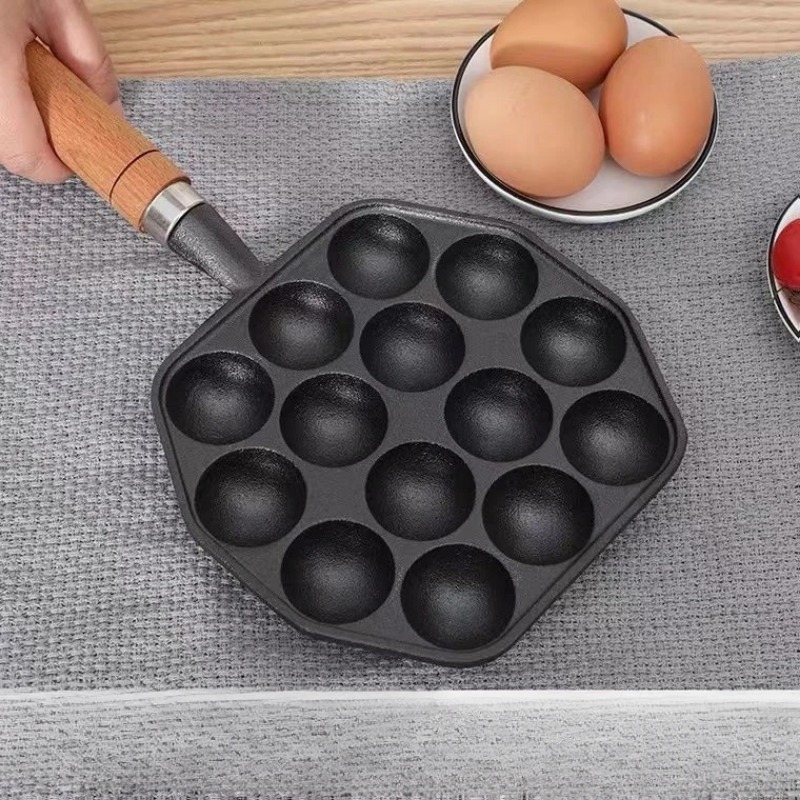 Cottura Takoyaki padella 14 fori regalo pancake spazzola in silicone con forchette cucina di casa fornello a gas professionale in ghisa a induzione