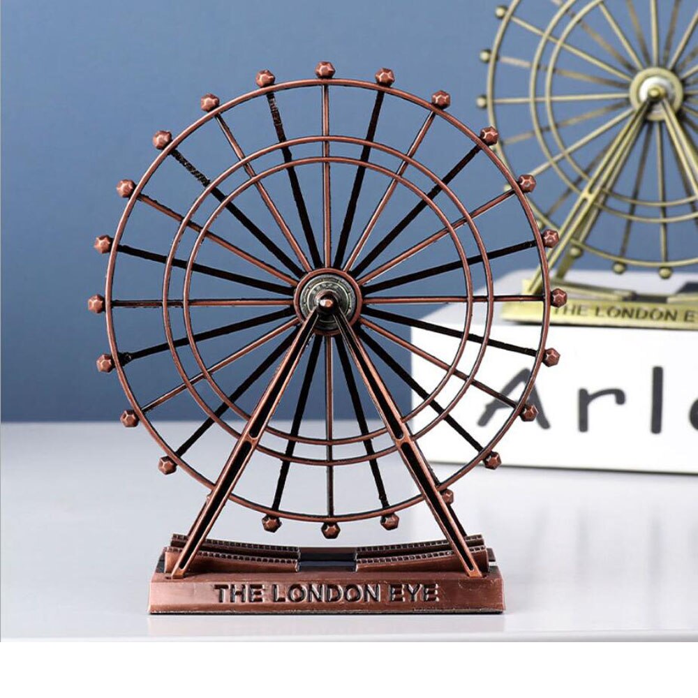 Metal crafts wrought iron ferris wheel decoration home living room desk decorations