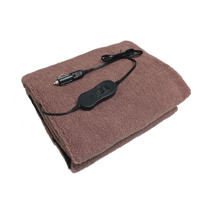 12V Elektrische Auto Decke Beheizt Reise Winter Camping Reise (40 "x 30", Braun)
