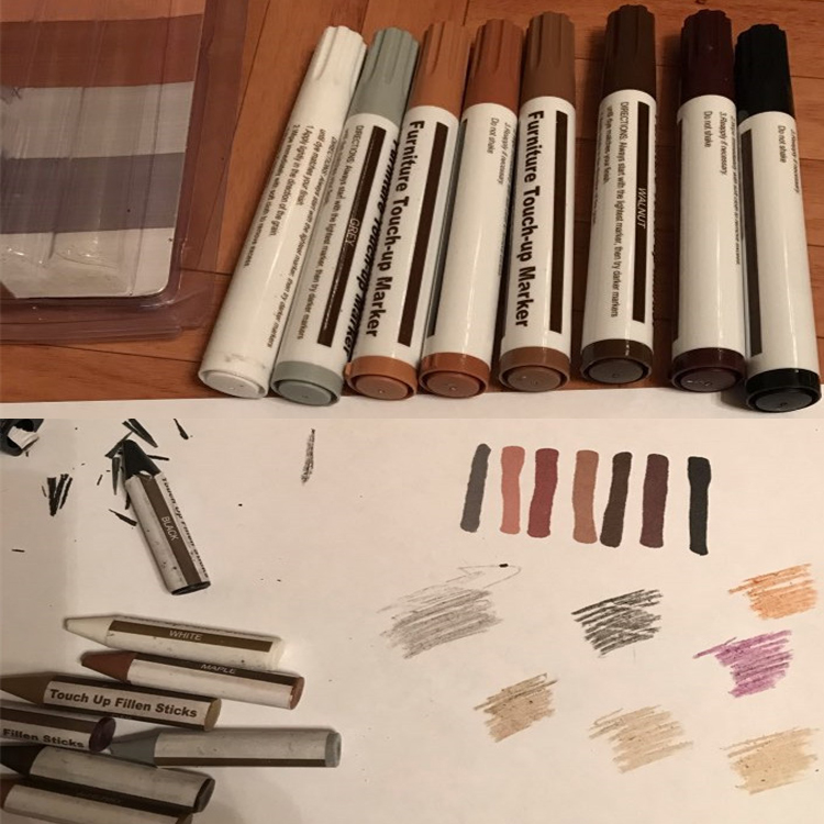 21 stk møbel touch-up kit markører &amp; filler sticks træ ridser restore kit ridse patch maling pen træ komposit reparation