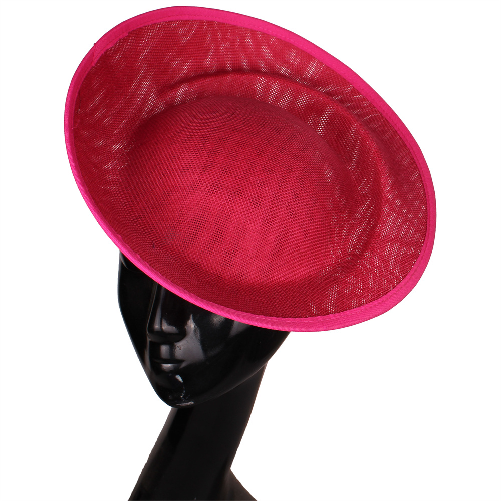 Bride 30CM Round Fascinators Beses Wedding Headdress Ladies Millinery Hat Fascinator DIY Hair Accessories: 5g / Rose Red