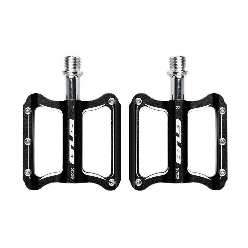 GUB-pedales de aluminio para bicicleta, antideslizantes, con plataforma plana de rodamiento sellado CNC para ciclismo: Black