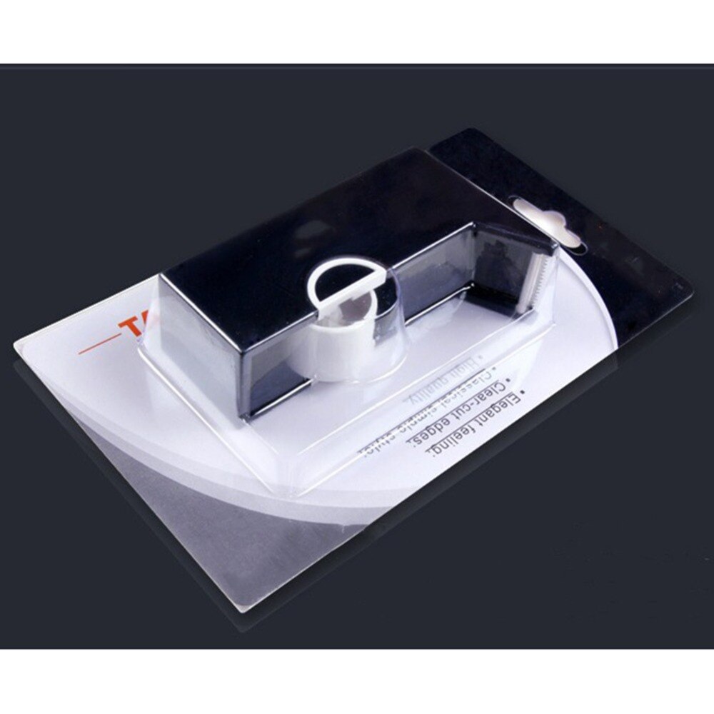 Square Plastic Tape Seat Tape Holder Office Tape Dispenser Desktop With Tape Cutter Supplies For School Home Office