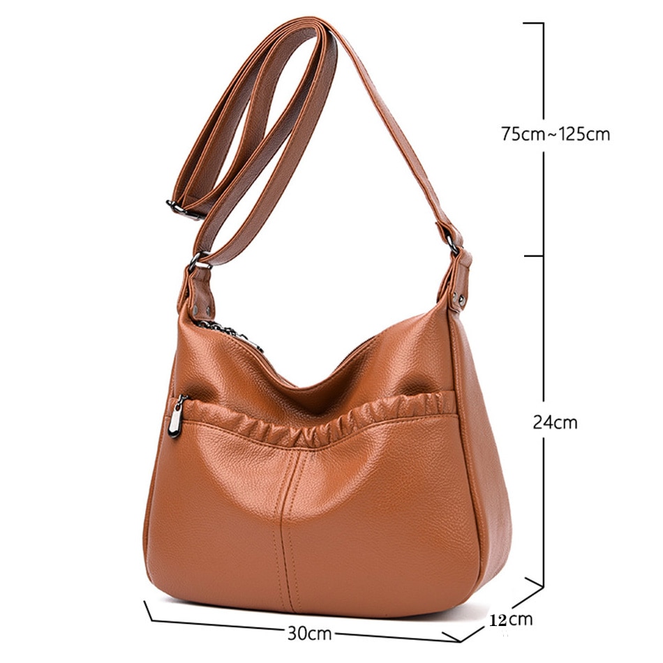 Vintage zachte leren dames schoudertassen luxe handtassen damestassen kleine crossbody tassen voor dames koerierstas