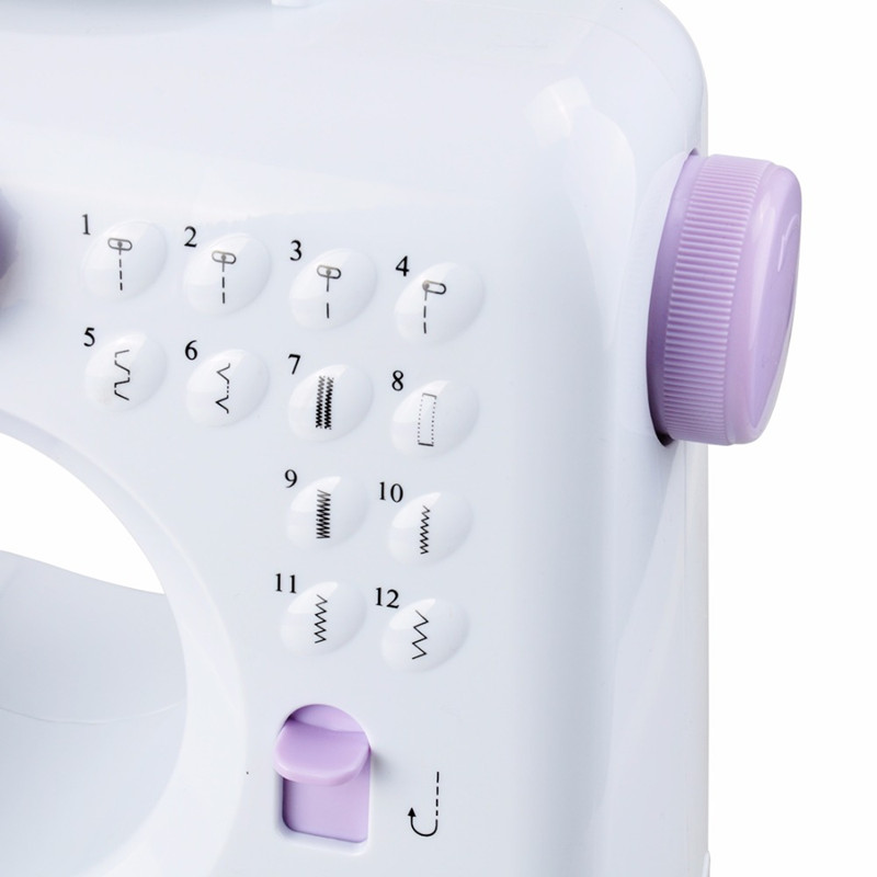 Mini 505A12 Stitches Sewing Machine Household Multifunction Double Thread And Speed Free-Arm Crafting Mending Machine LED