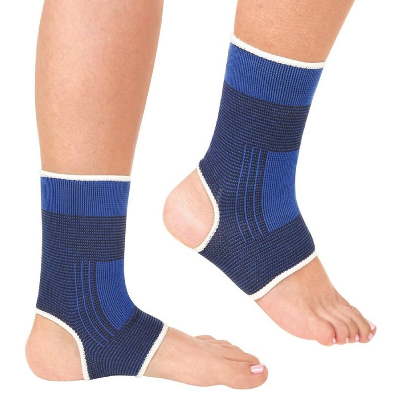 1 Pair Foot Ankle Support Sleeve Pullover Wrap Elastic Sock Compression Wrap Sleeve Bandage Brace Support Protection Pain Relief