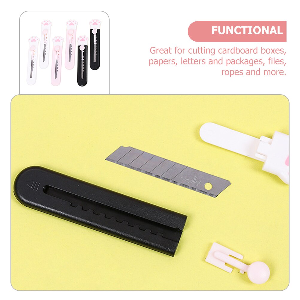 6Pcs Multi-function Box Cutter Portable Box Opener Plastic Utility Cutters Office Supplies