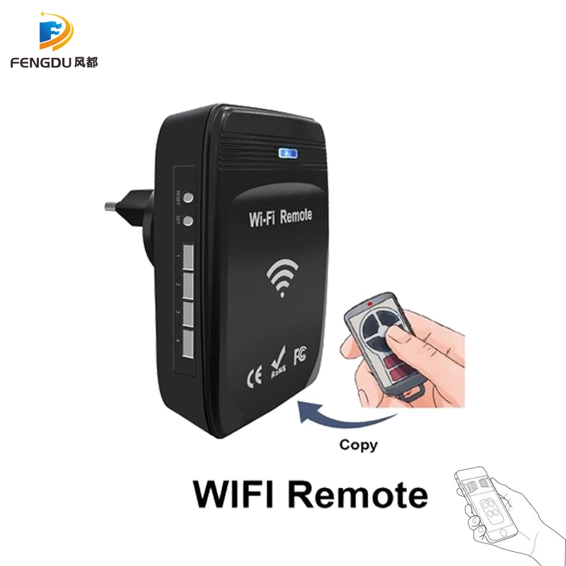 Universal wifi til fjernbetjening rf-konverter 280 mhz -868 mhz til rullende kode garageport havedør fjernbetjening