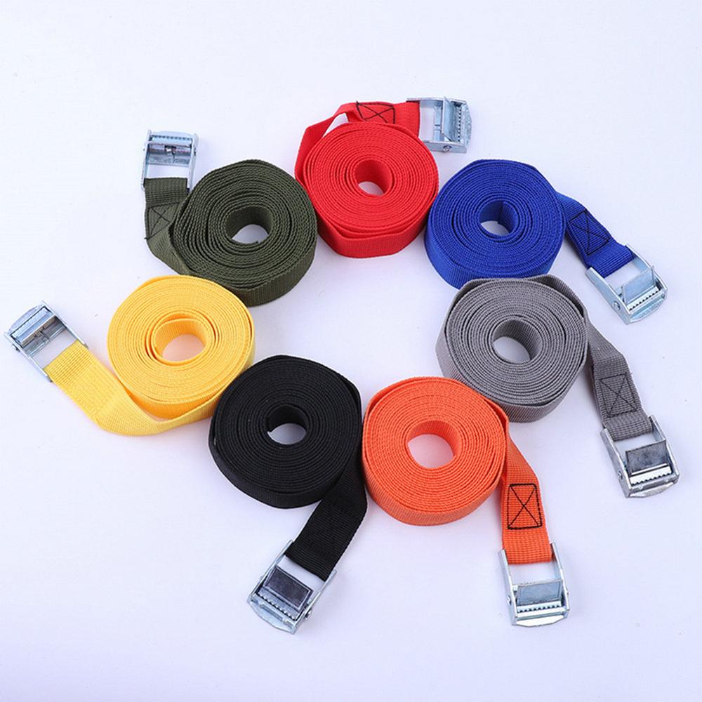 1M Buckle Tie-Down Belt cargo straps for Car motorcycle bike With Metal Buckle Tow Rope Strong Ratchet Belt for Luggage Bag