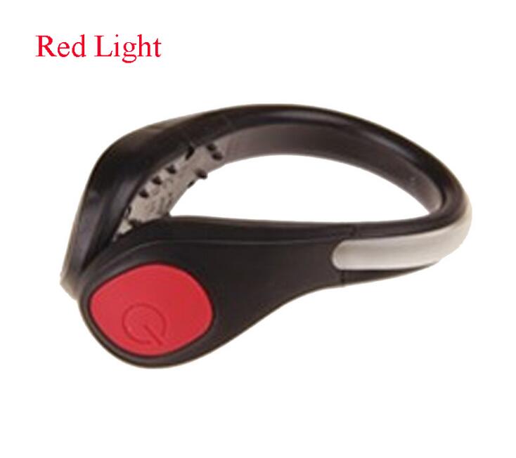 1pc blinkende led skoclips nyhed selvlysende legetøj til børn voksen glødende udendørs løbesikkerhedsadvarselslys legetøj: Rødt lys