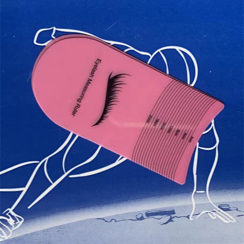 Régua de medição de comprimento de cílios, régua portátil de plástico macio para sobrancelha, ferramenta de maquiagem 3-21mm, acessório de crescimento de extensão de cílios