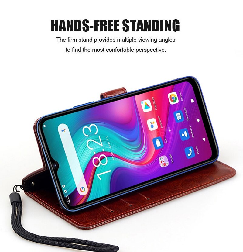 Business Leather Flip Case For Doogee X96 Pro Coque Anti-knock Wallet Cover For Carcasa Para Celular Doogee X96 Pro X96Pro Etui