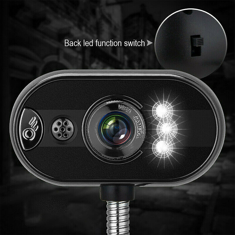 Hd 4- led webcam desktop computer pc video usb m/ mikrofon nattesyn kamera godt smukt udseende