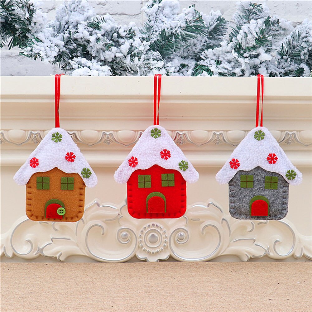 Cute Felt Snowman Santa Claus Christmas Tree Decorations Hanging Pendant Deer Craft Ornament Christmas Decorations Year