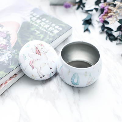 1set Candle Aromatherapy Iron Box Round shape DIY Candle Container Handmade Candle Material just box