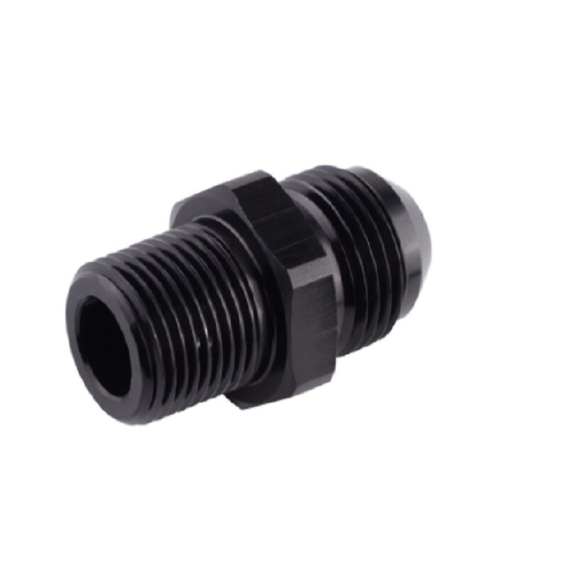 Straight Adapter 6 AN to 3/8 NPT Fitting Black !