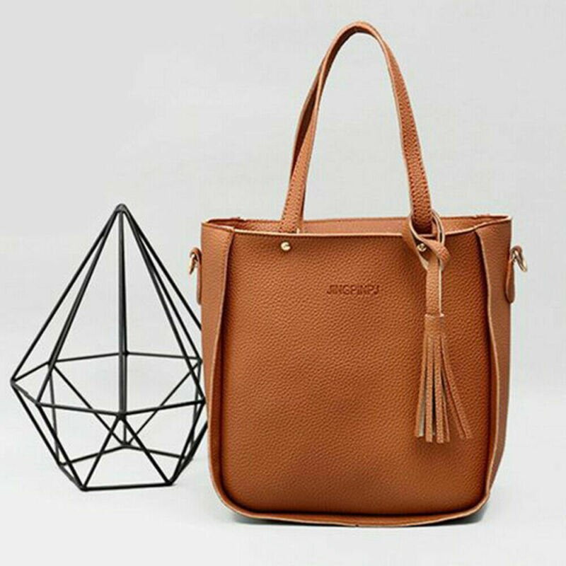 4 Stks/set Vrouwen Lady Lederen Handtassen Messenger Schoudertassen Purse Tote Satchel