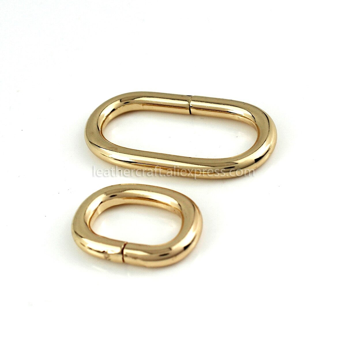 Boucle circulaire en métal 1 pièce | Boucle ovale pour sangles, sac en cuir, artisanat, ceinture boucle, accessoires de vêtement à créer, soi-même 20/25/31/38/50mm: ID 50mm / Lightgold