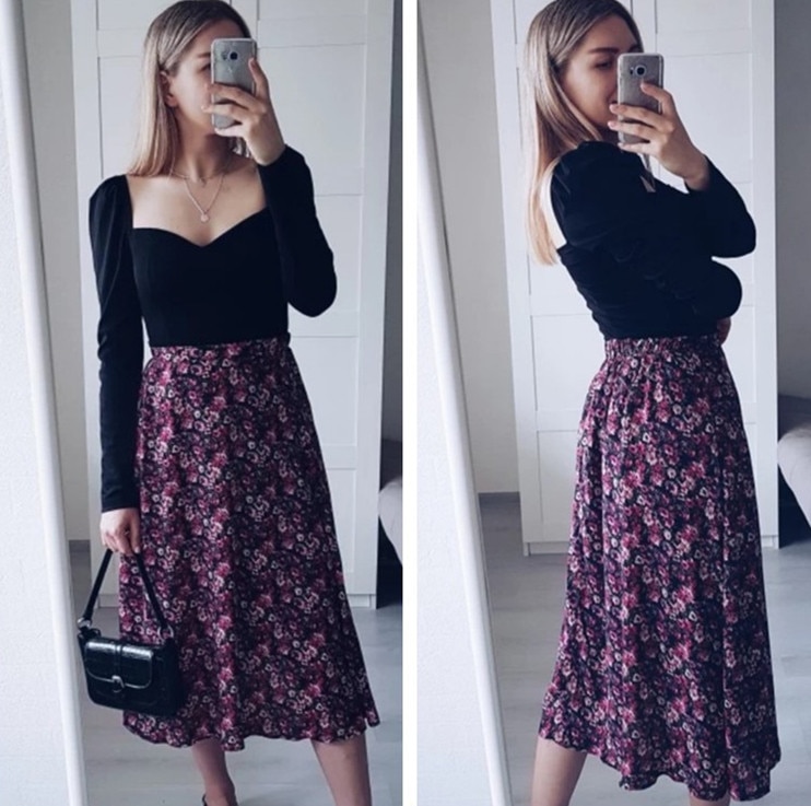 Chiffon a-line nederdel kvinder plus størrelse blomsterprint lang plisseret nederdel mujer maxi beach sommer vintage saia longa